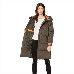 ANTHROPOLOGIE Avec Les Filles Dark Brown Quilted Puffer Coat M